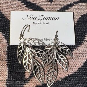 Sterling Silver Leaf Earrings